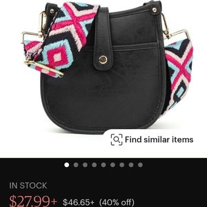 Compact Emmy Courier Vegan Leather Purse in black